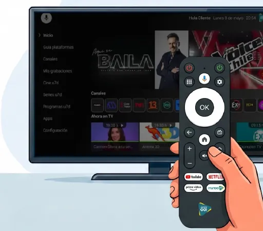 Presiona el botón de la casita en tu control para ir a la pantalla principal.