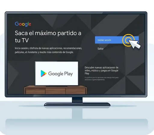 Selecciona Cuentas e inicio de sesión y luego presiona Iniciar sesión.