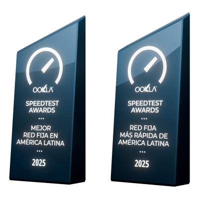 Reconocimiento de la prestigiosa consultora estadounidense Ookla y su speedtest.